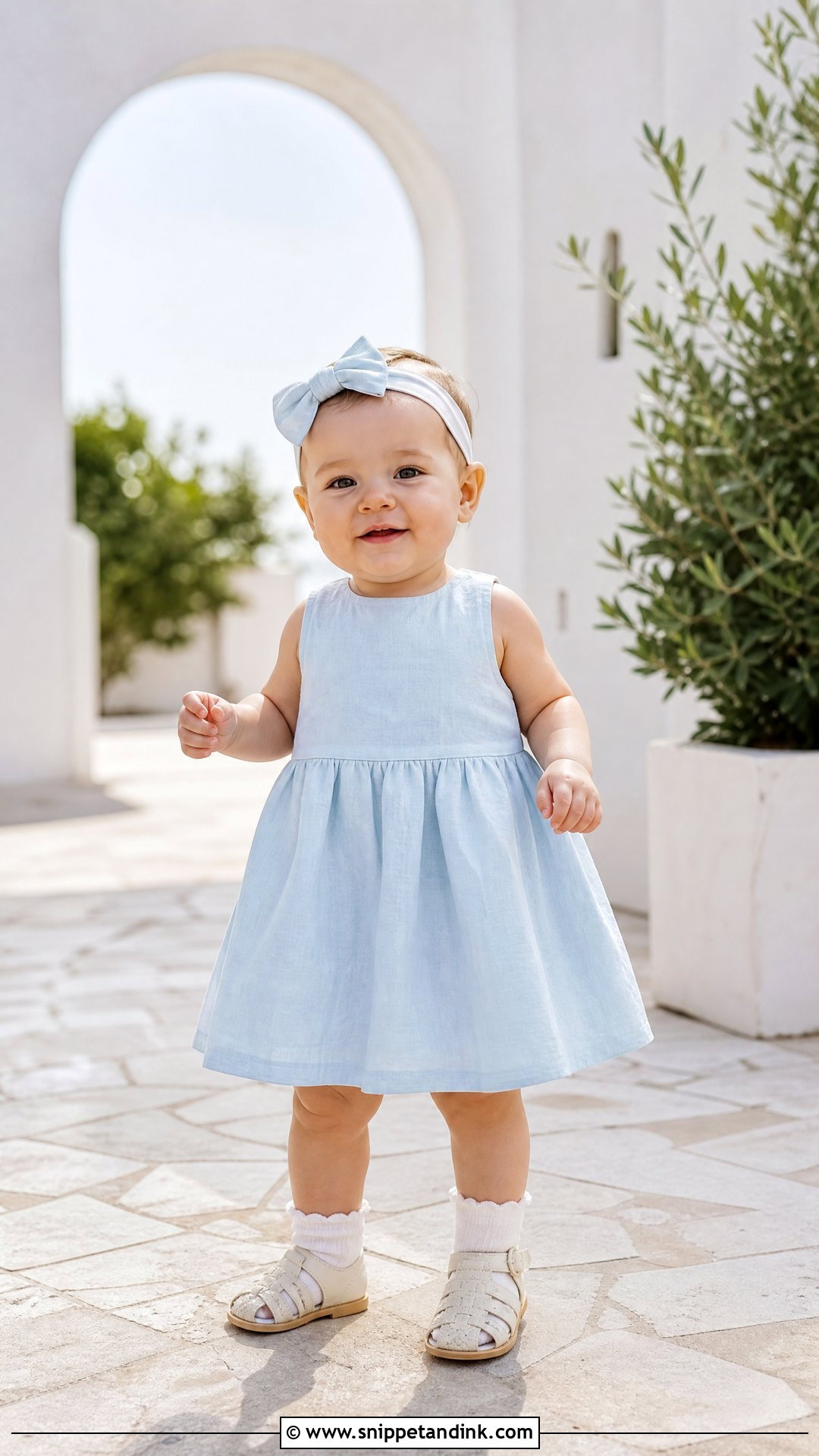 Summer Linen Baby Wedding Dress - Snippet and Ink - 20 Baby in Wedding Dress Ideas