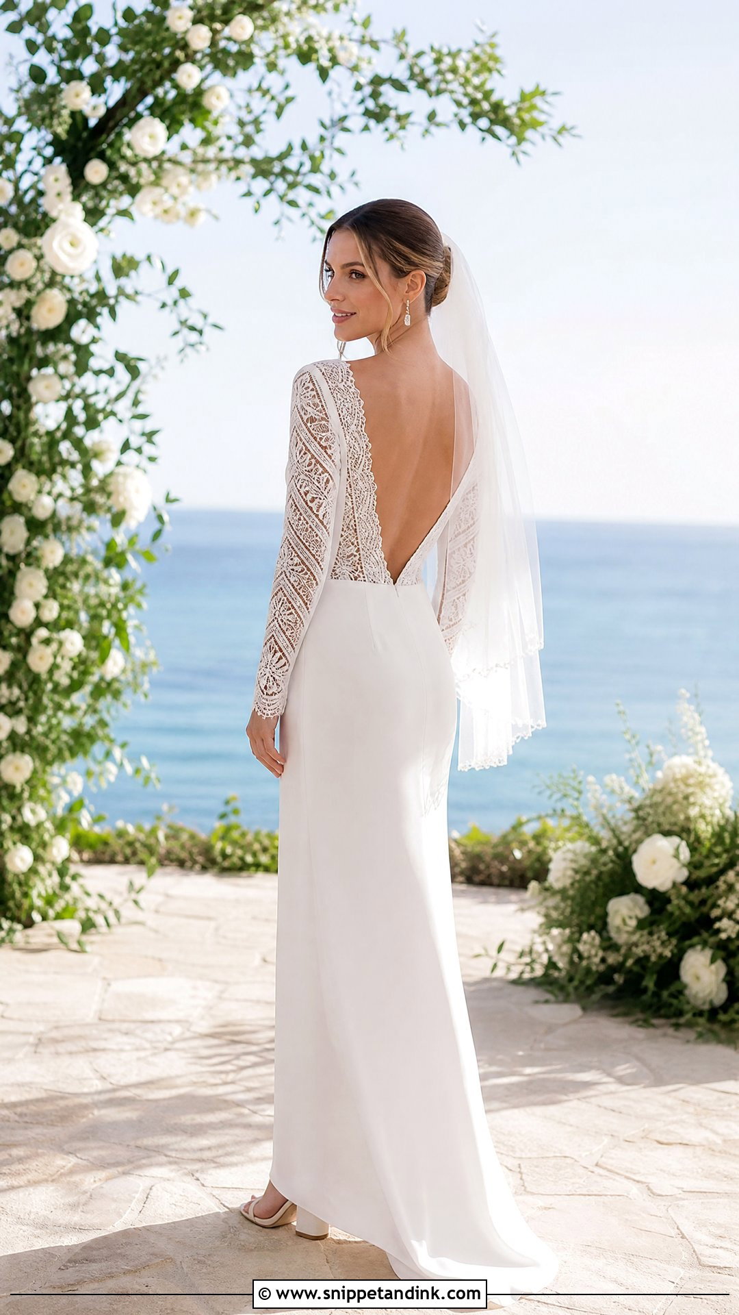 Summer Long Sleeve Open Back Wedding Dress - Snippet and Ink - 25 Long Sleeve Open Back Wedding Dress Ideas