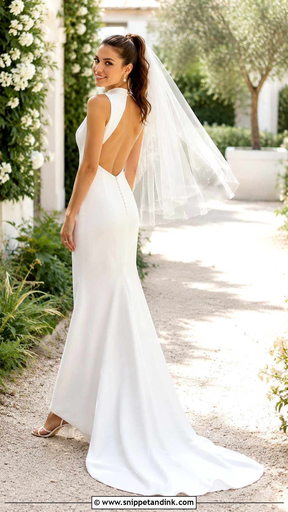 Summer Mock Neck Wedding Dress - Snippet and Ink - 20 Mock Neck Wedding Dress Ideas