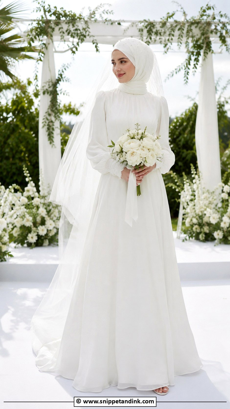 Summer Muslim Wedding Dress - Snippet and Ink - 30 Muslim Wedding Dresses