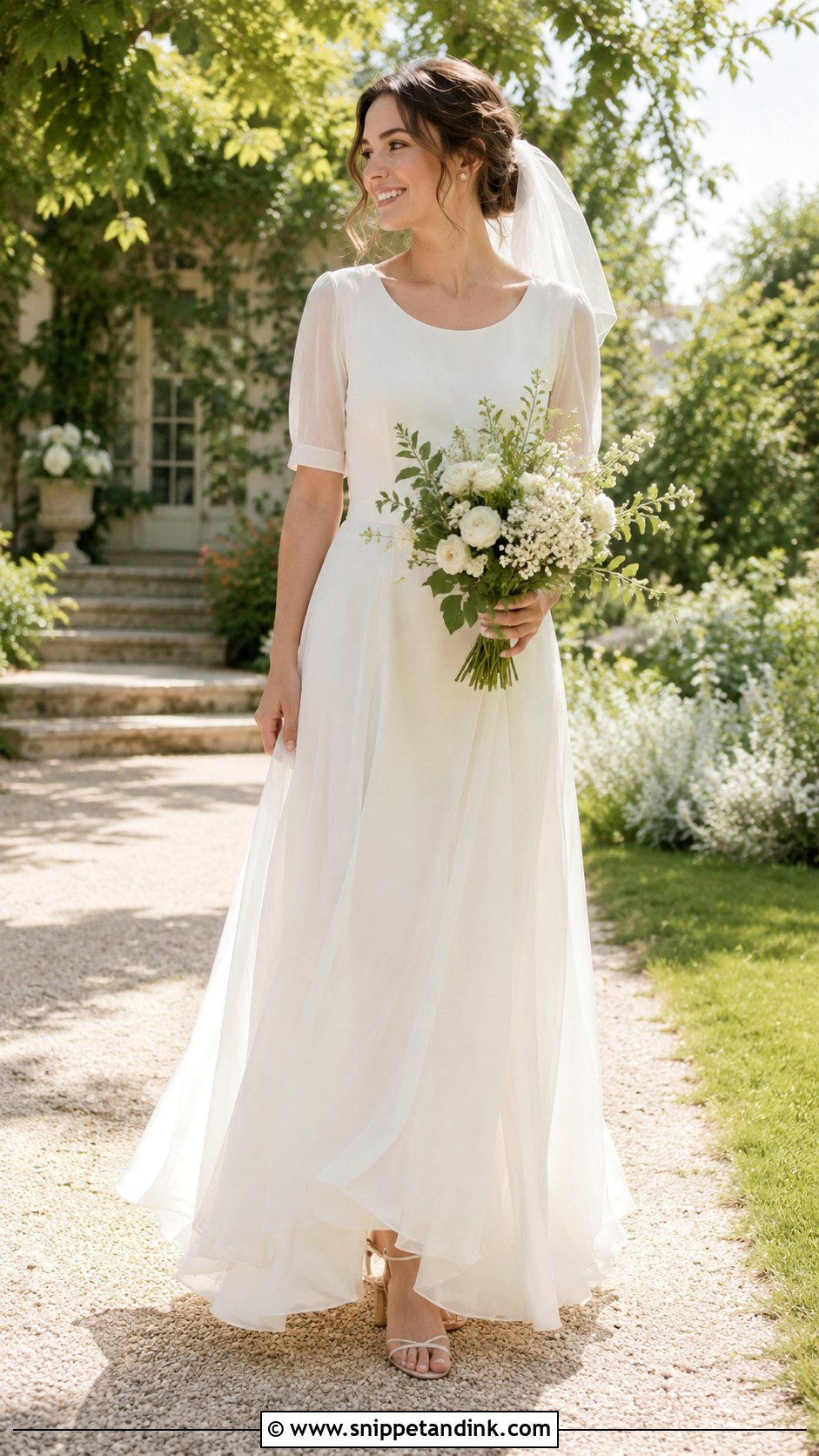 Summer Wedding Dress With Short Sleeves - Snippet and Ink - 20 Decent Wedding Dresses