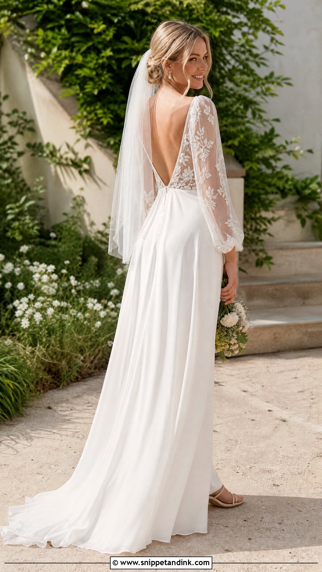 Summer Wedding Dress with Mesh Sleeves - Snippet and Ink - 20 Wedding Dress with Mesh Sleeves