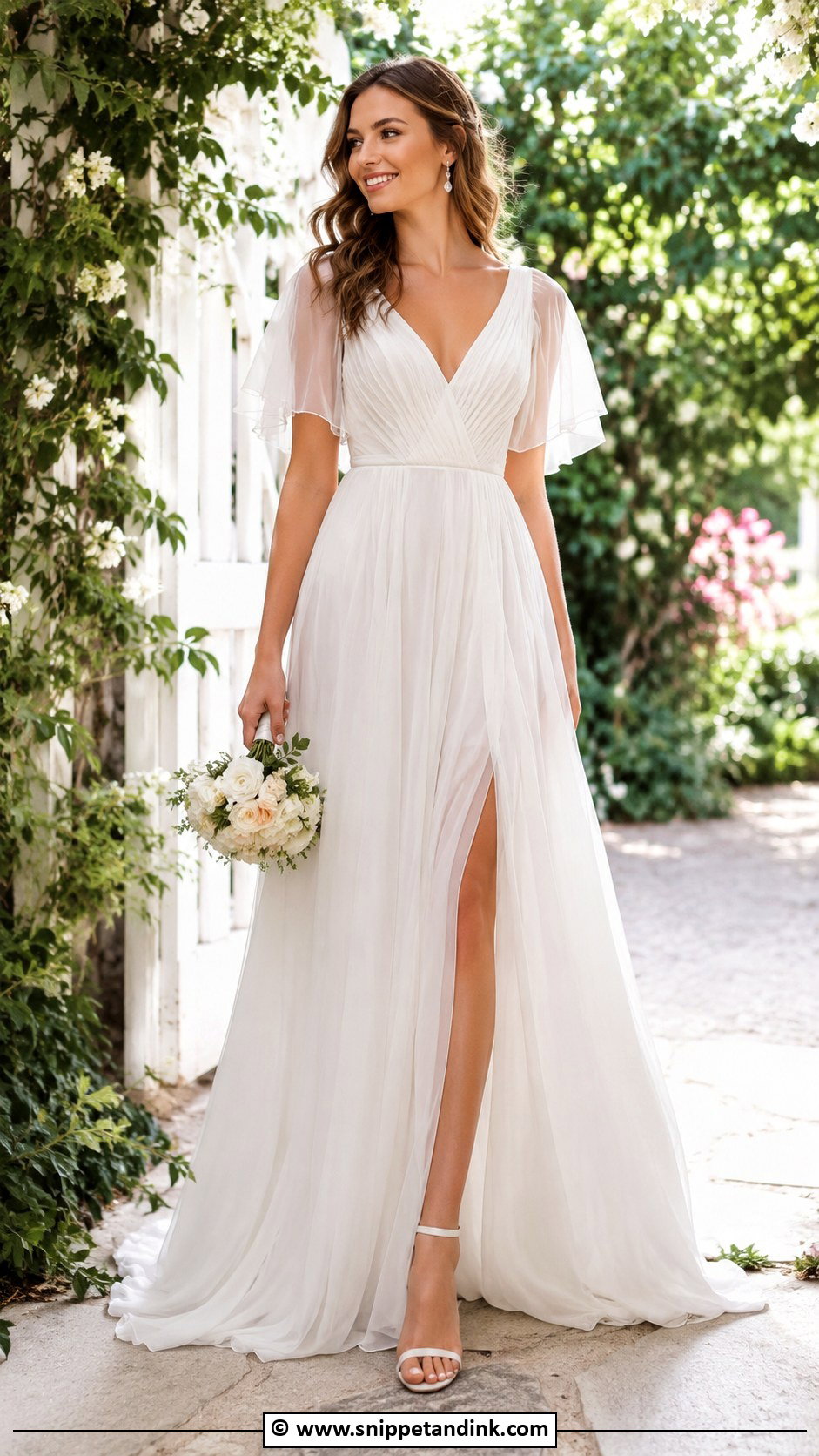 Summer Wedding Gown With Sleeves - Snippet and Ink - 30 Wedding Gowns with Sleeves