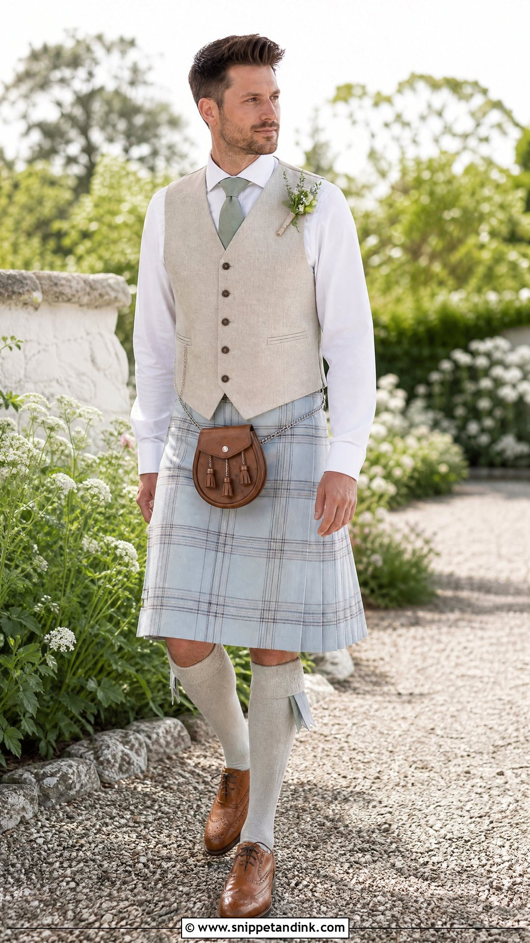 Summer Wedding Kilt Outfit - Snippet and Ink - 20 Wedding Kilt Ideas