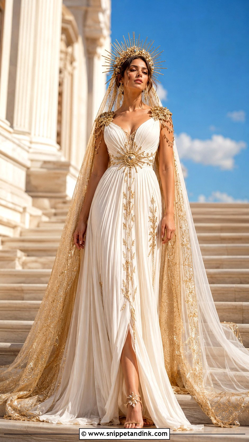 Sun Goddess Fantasy Wedding Dress Art - Snippet and Ink - 20 Fantasy Wedding Dress Art Ideas