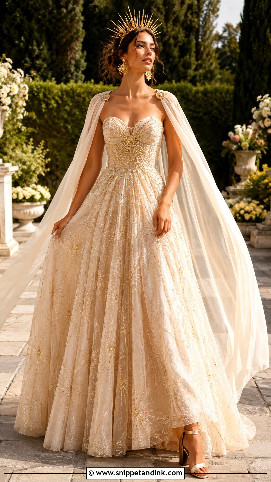 Sun Goddess Wedding Dress - Snippet and Ink - 20 Fantasy Goddesses Wedding Dress Ideas