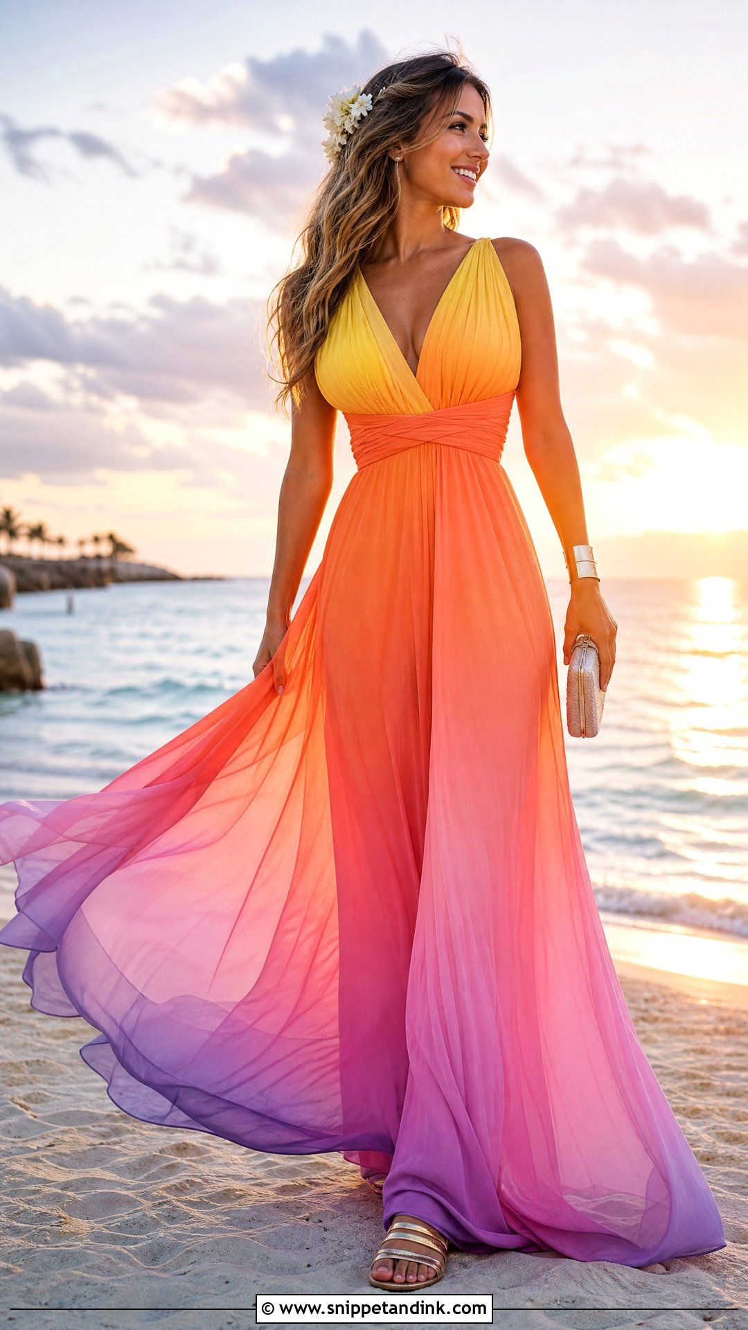 Sunset Bachelorette Ombre Maxi Dress - Snippet and Ink - 20 Sunset Bachelorette Outfits