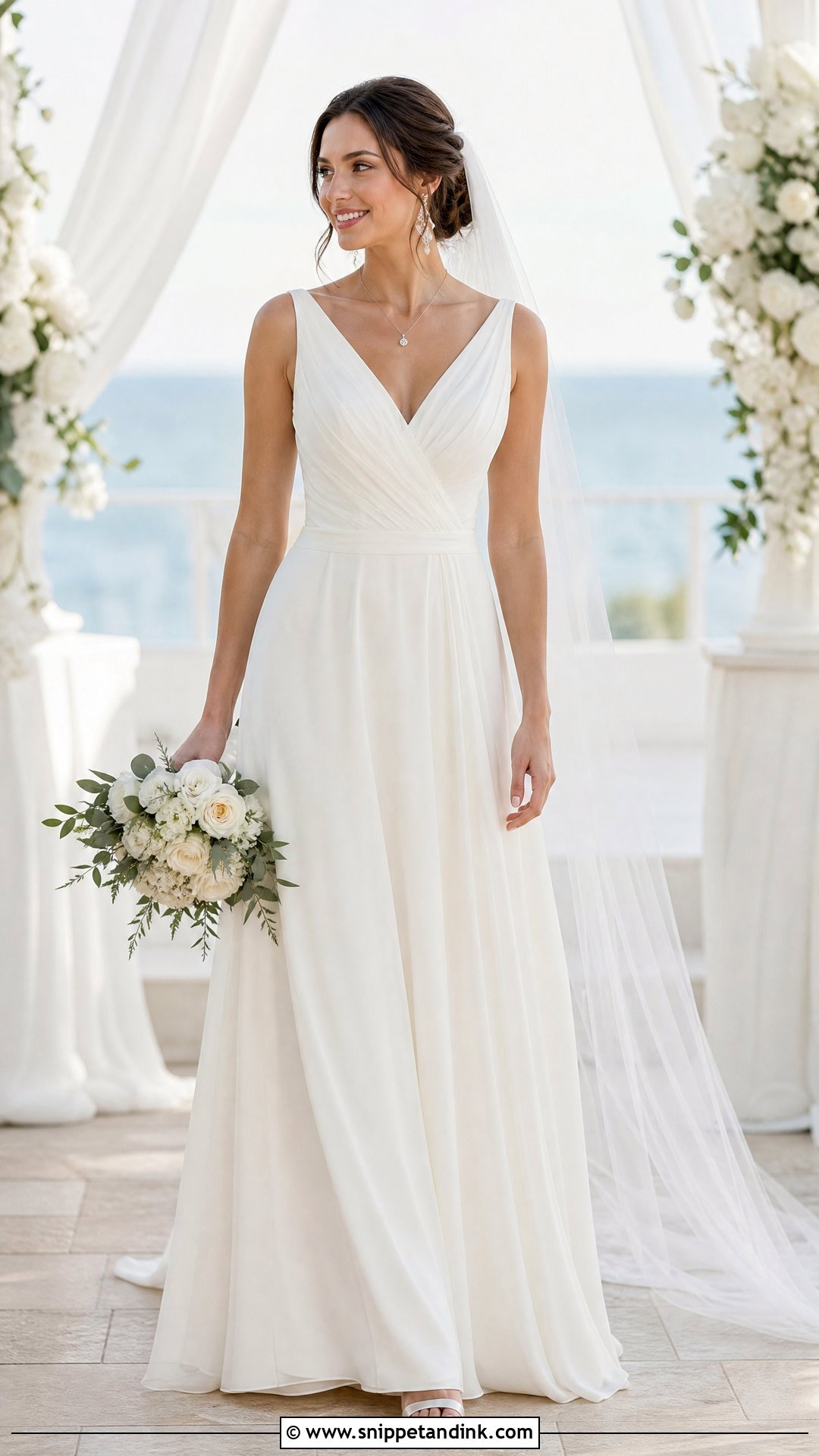 Surplice Neckline Wedding Dress - Snippet and Ink - 20 Wedding Dresses Neckline