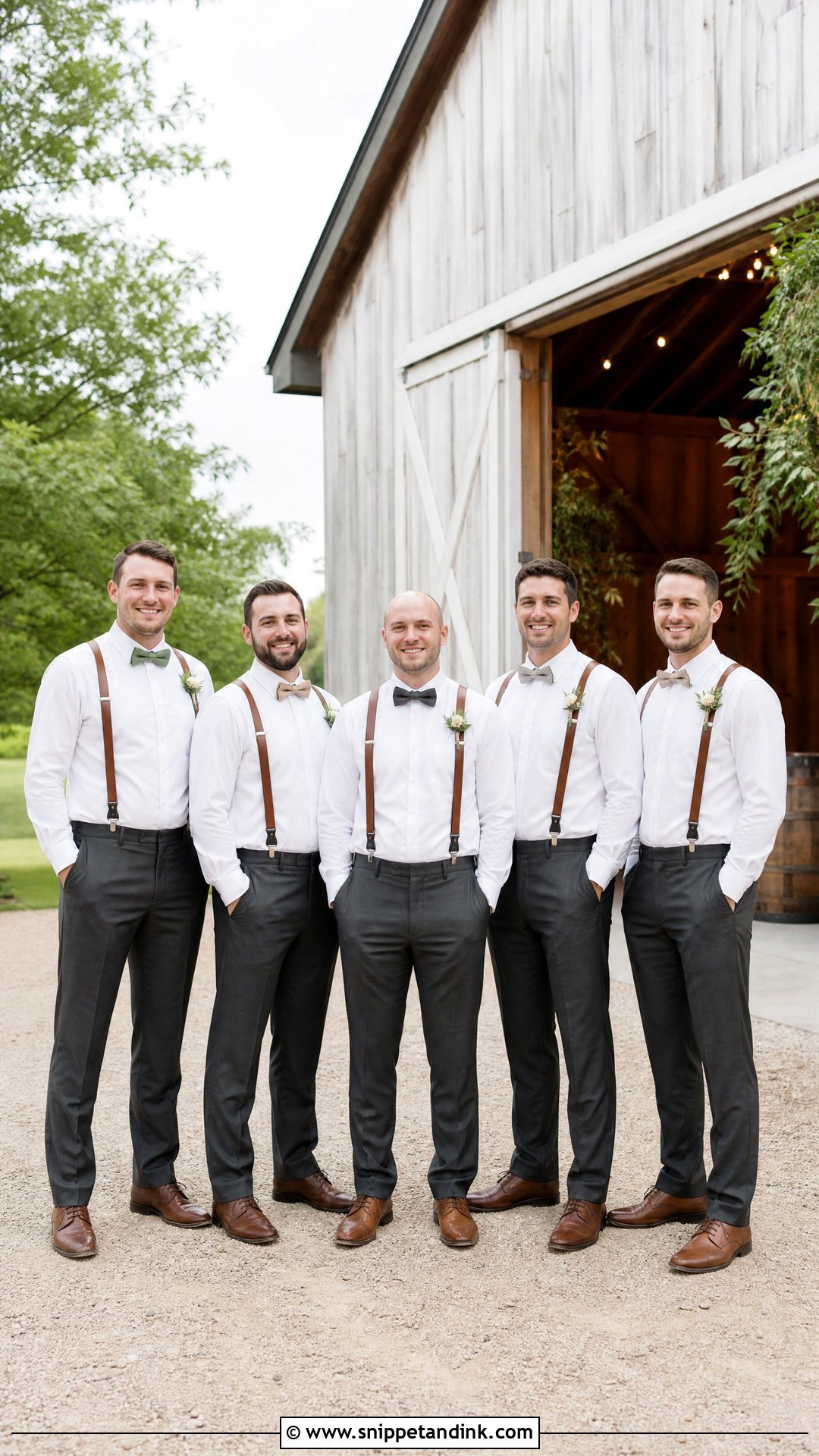 Suspenders And Dress Pants Groomsman Attire - Snippet and Ink - 25 Groomsman Attire Ideas