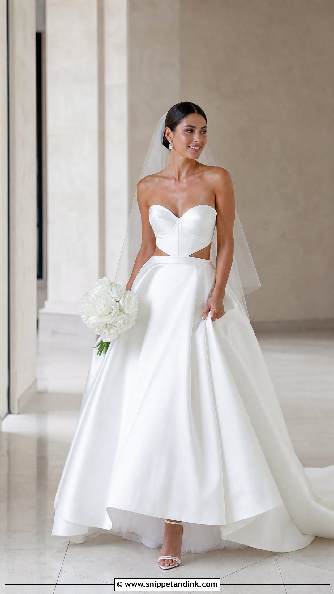 Suzanne Neville Cutout Bodice Wedding Dress - Snippet and Ink - 20 Suzanne Neville Wedding Dress Ideas