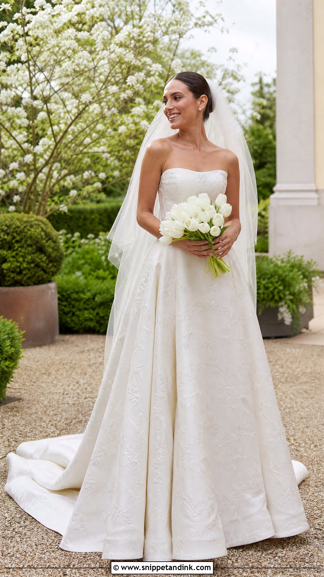 Suzanne Neville Floral Satin Wedding Dress - Snippet and Ink - 20 Suzanne Neville Wedding Dress Ideas