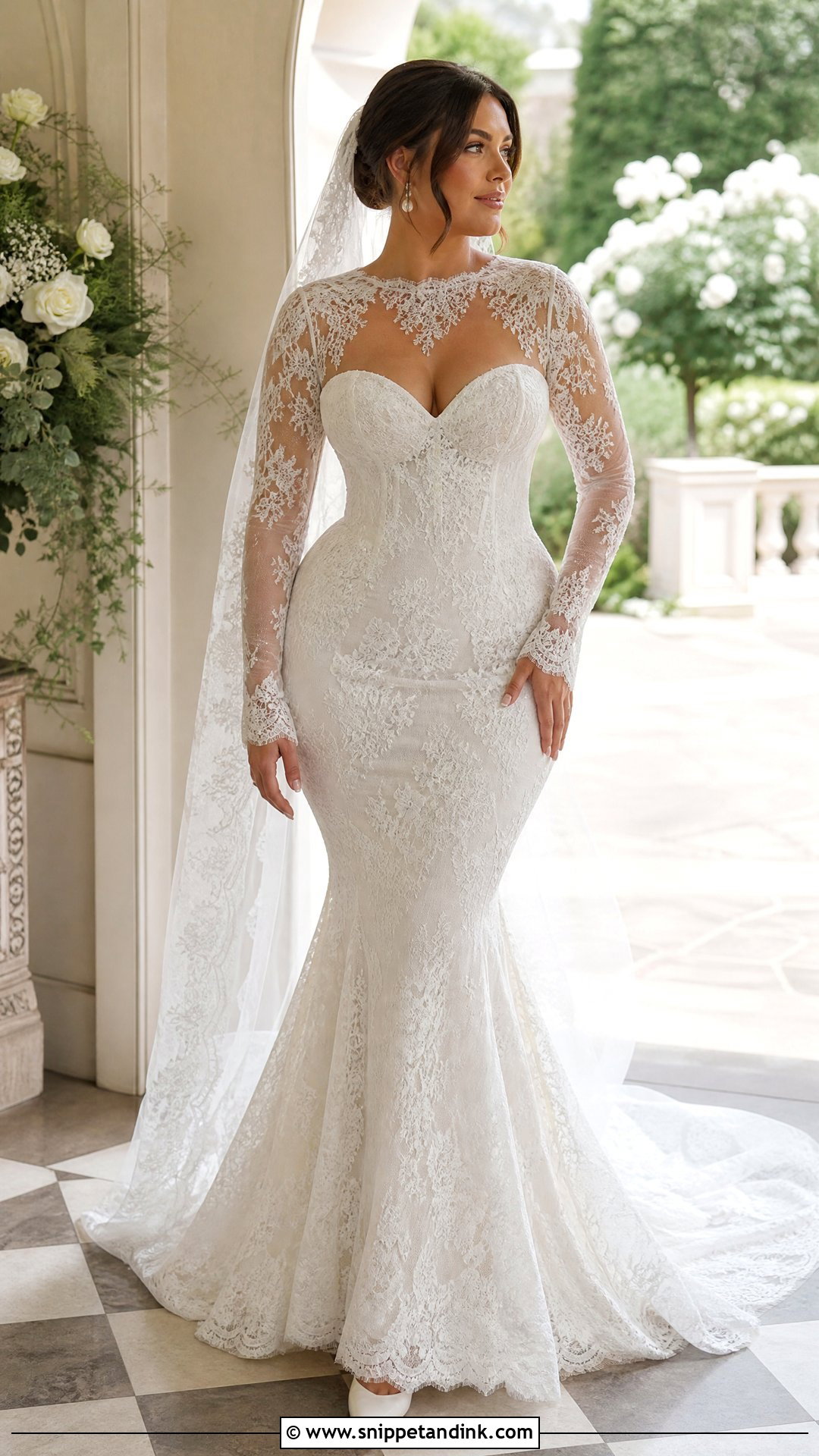 Suzanne Neville Lace Mermaid Wedding Dress - Snippet and Ink - 20 Suzanne Neville Wedding Dress Ideas