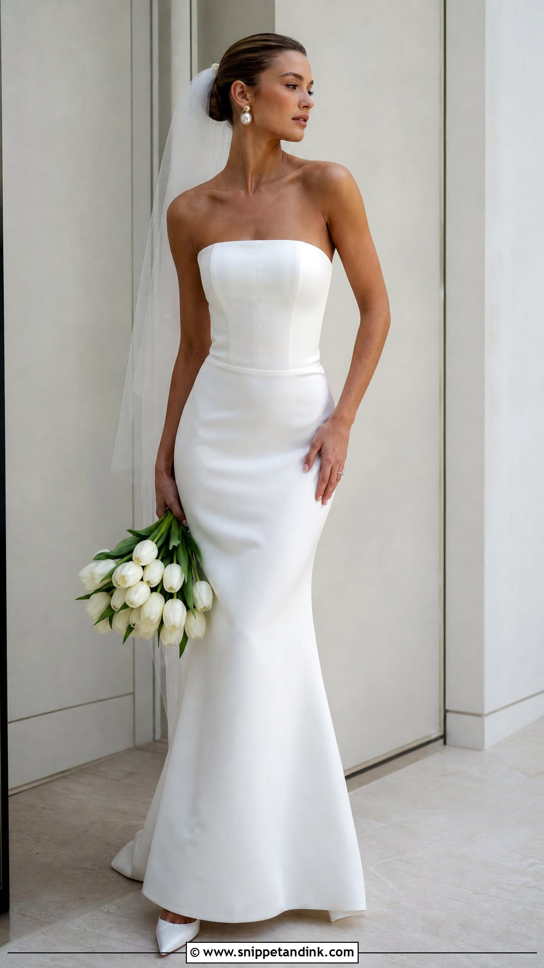 Suzanne Neville Minimalist Satin Wedding Dress - Snippet and Ink - 20 Suzanne Neville Wedding Dress Ideas