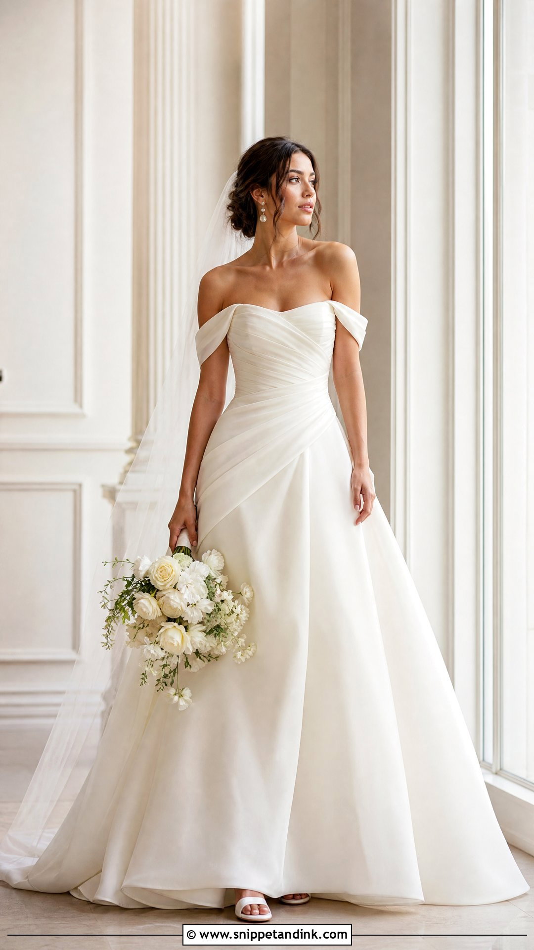 Suzanne Neville Ruched Bodice Wedding Dress - Snippet and Ink - 20 Suzanne Neville Wedding Dress Ideas