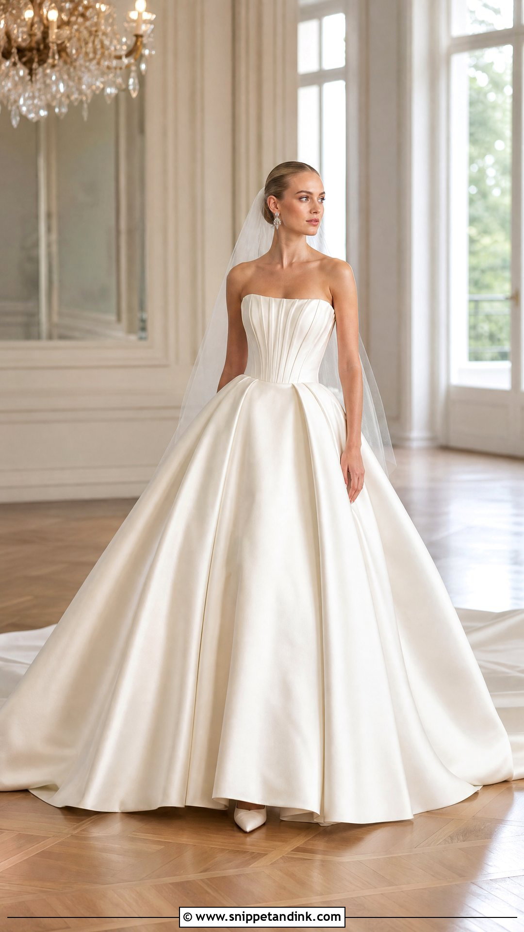 Suzanne Neville Satin Ball Gown Wedding Dress - Snippet and Ink - 20 Suzanne Neville Wedding Dress Ideas