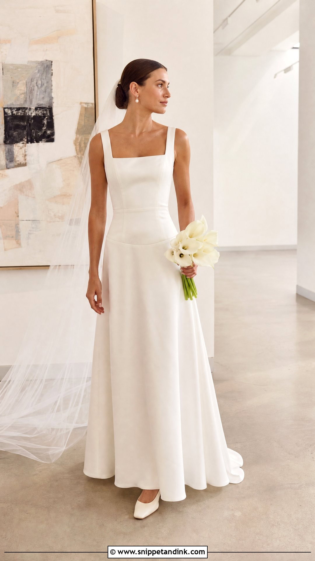 Suzanne Neville Square Neck Wedding Dress - Snippet and Ink - 20 Suzanne Neville Wedding Dress Ideas