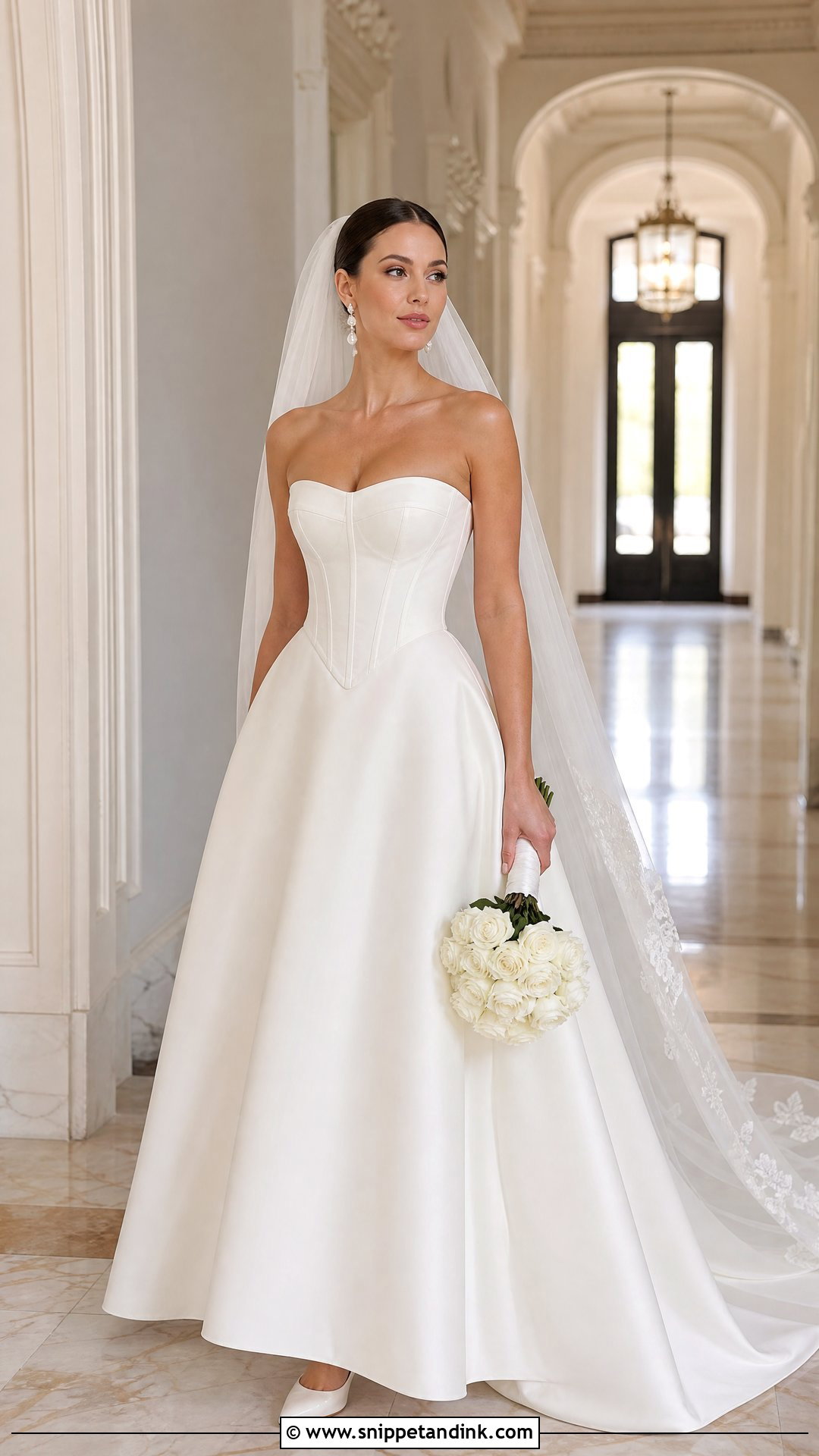 Suzanne Neville Strapless Corset Wedding Dress - Snippet and Ink - 20 Suzanne Neville Wedding Dress Ideas
