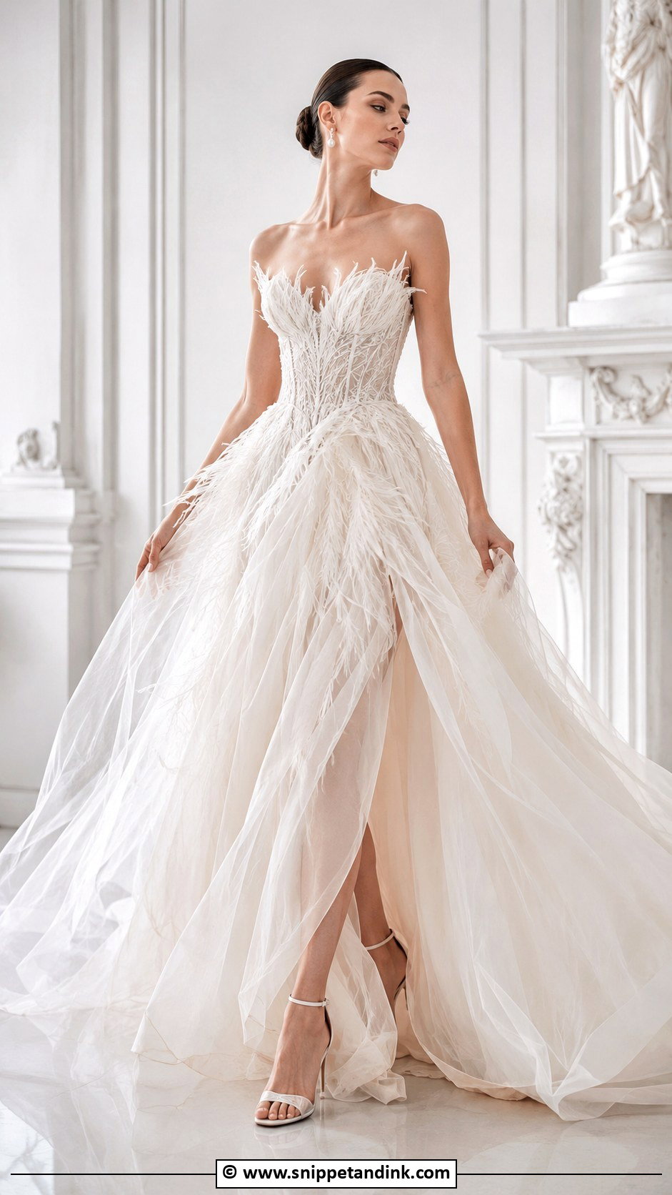 Swan Inspired Wedding Dress - Snippet and Ink - 30 Fairy Tale Wedding Dress Ideas