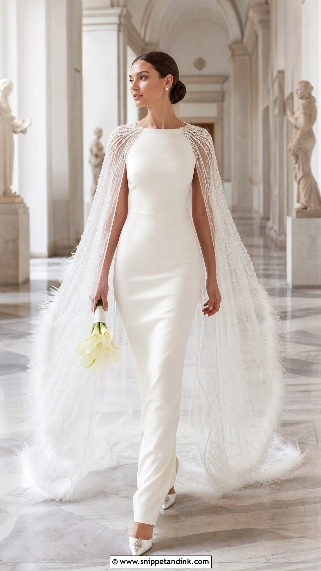 Swan Wedding Dress With Cape - Snippet and Ink - 25 Swan Wedding Dress Ideas