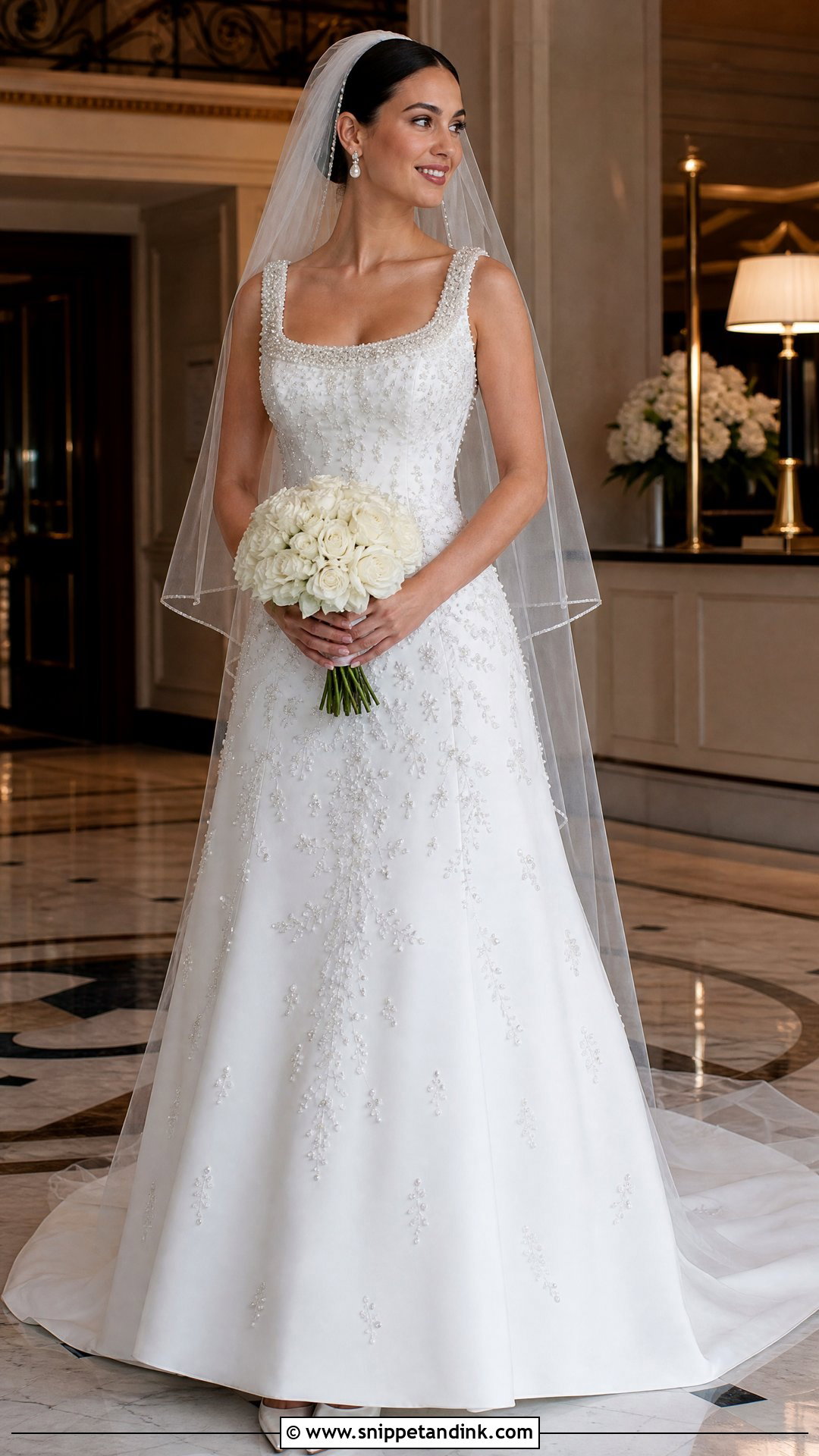 Swarovski Crystal And Pearl Wedding Dress - Snippet and Ink - 20 Swarovski Wedding Dress Ideas