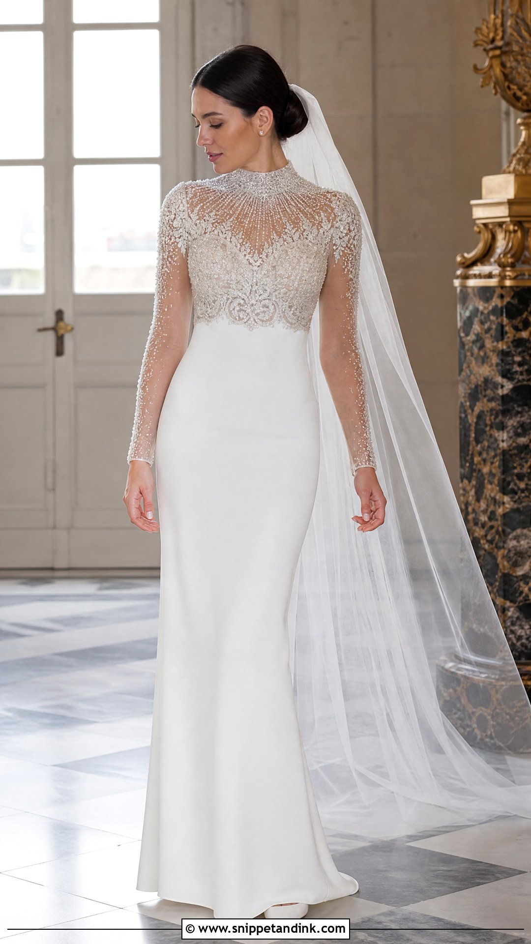 Swarovski Crystal High Neck Wedding Dress - Snippet and Ink - 20 Swarovski Wedding Dress Ideas