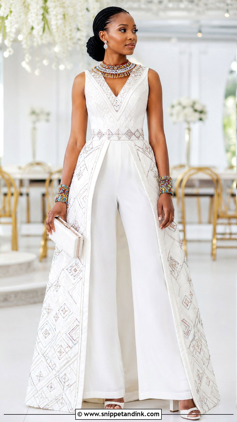 Swati Bridal Jumpsuit With Overskirt - Snippet and Ink - 20 Swati Wedding Dresses
