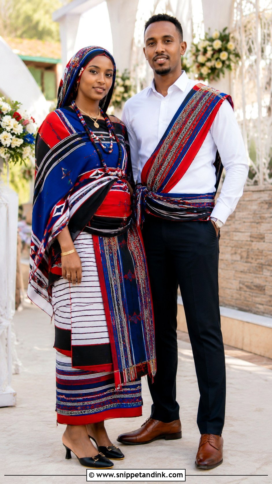 Swati Emahiya Couple Outfit - Snippet and Ink - 20 African Traditional Wear for Couples Ideas