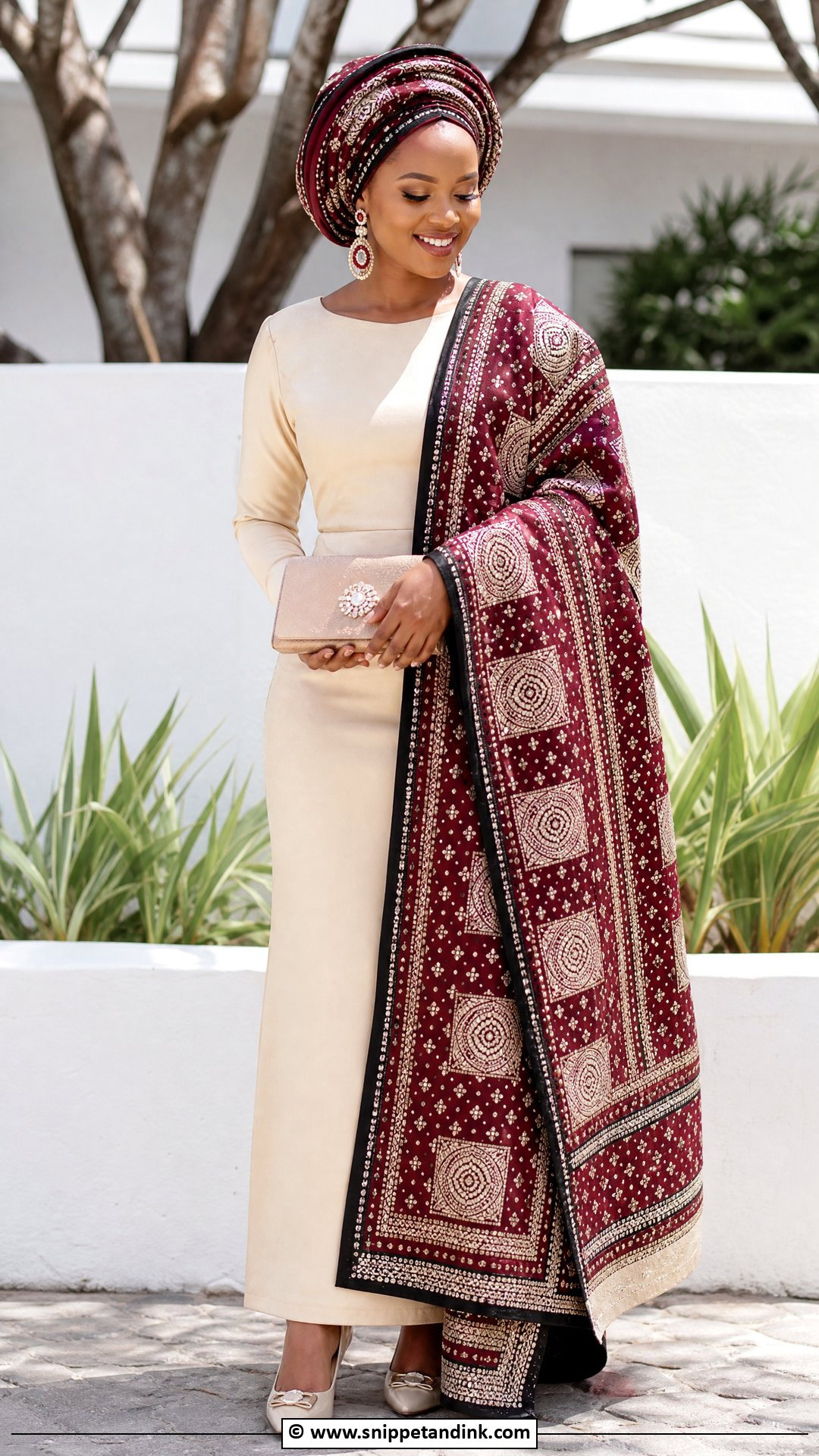 Swati Makoti Outfit With Printed Wrap - Snippet and Ink - 35 Makoti Attire Ideas