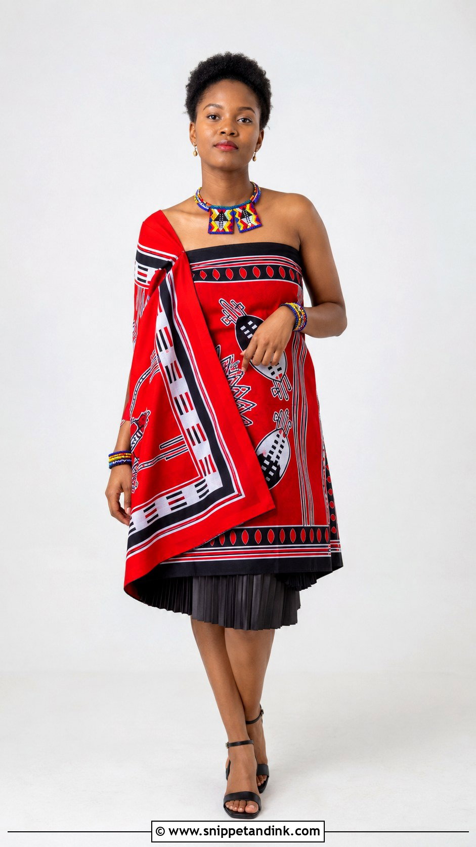 Swazi Blue Emahiya Outfit - Snippet and Ink - 25 Swazi Traditional Attire Women Ideas