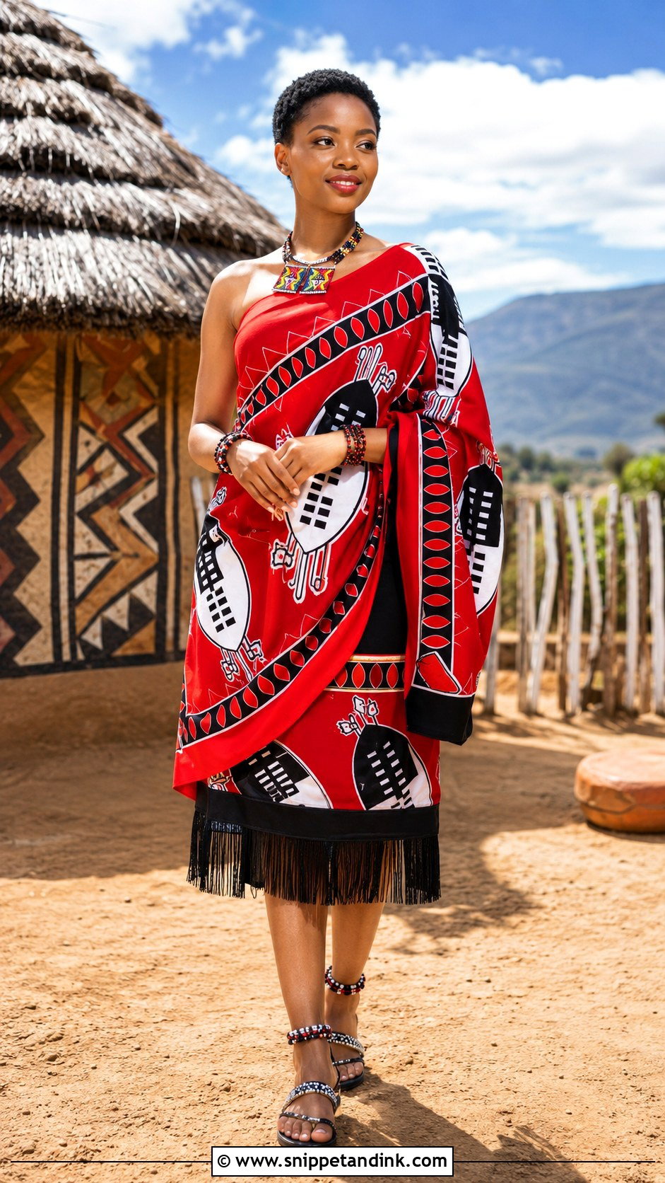 Swazi Emahiya Wrap Outfit - Snippet and Ink - 25 Swazi Traditional Attire Women Ideas