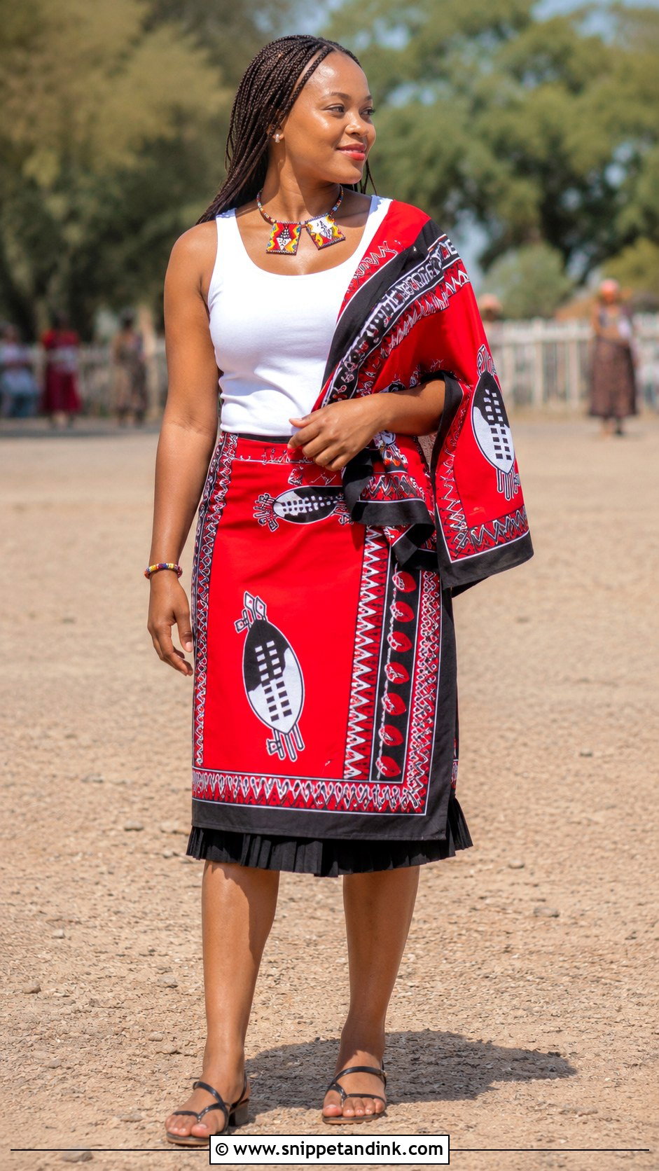Swazi Lihiya Skirt Outfit - Snippet and Ink - 25 Swazi Traditional Attire Women Ideas