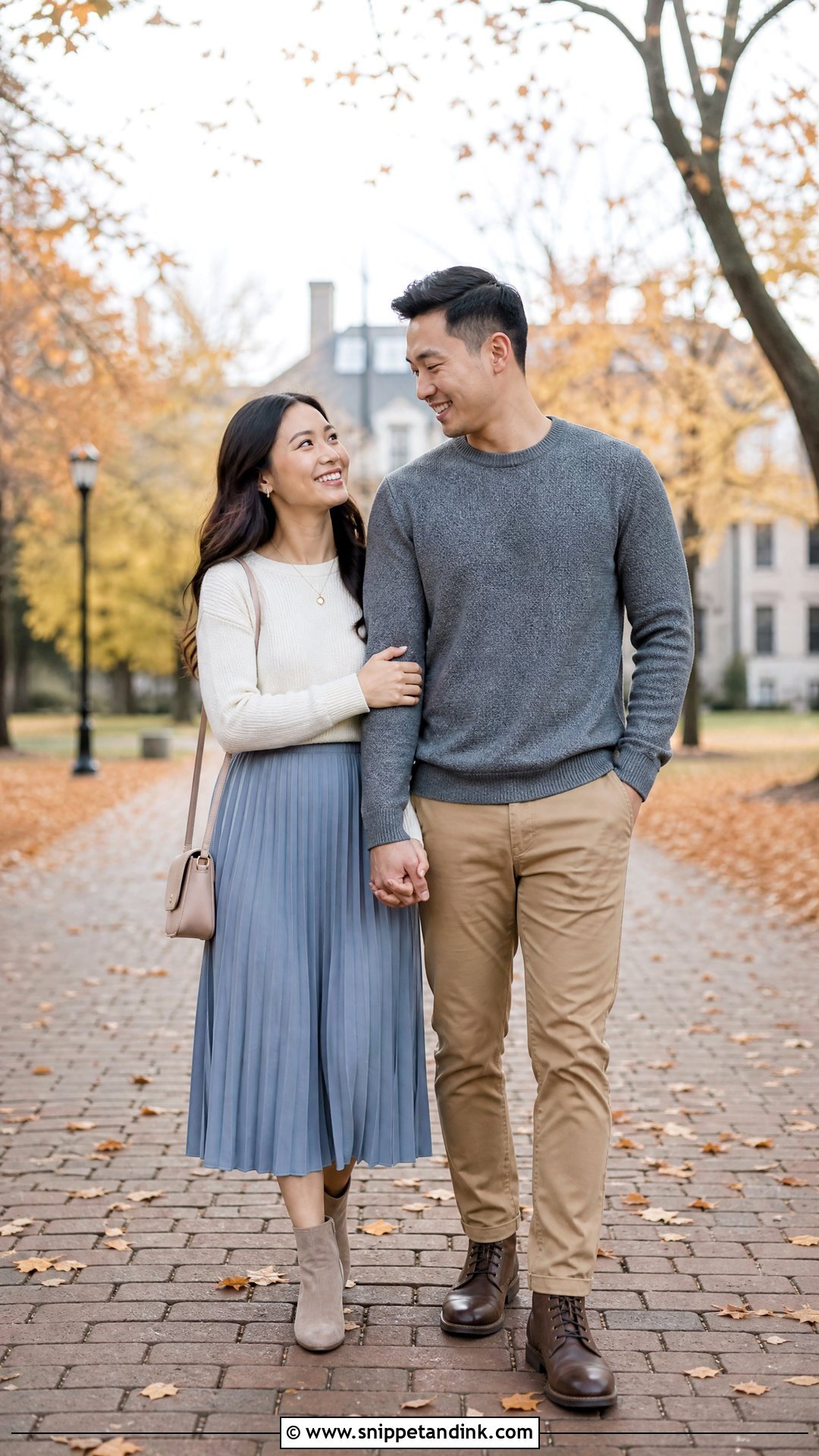 Sweater And Midi Skirt Prenup Outfit - Snippet and Ink - 25 Pre Nup Outfit Ideas