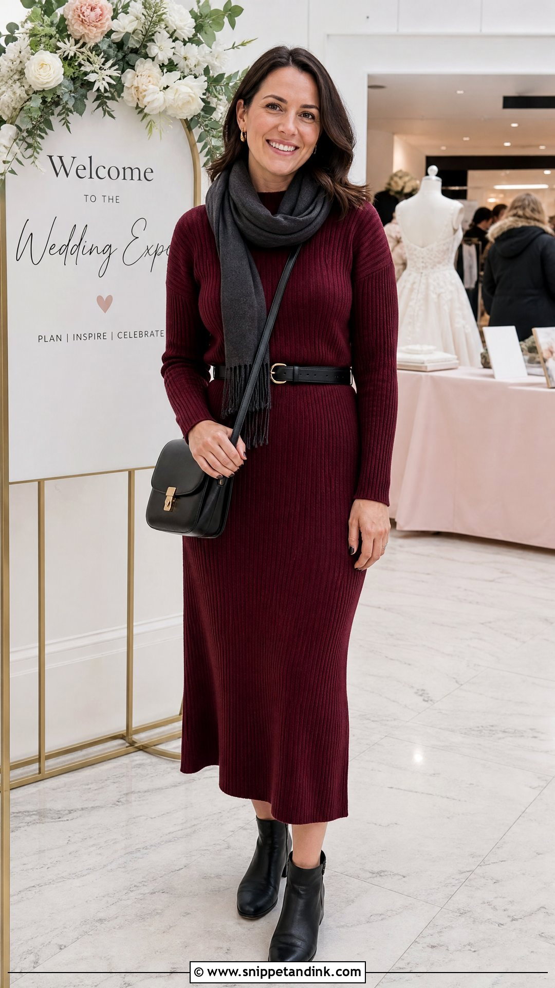 Sweater Dress Wedding Expo Outfit - Snippet and Ink - 20 Wedding Expo Outfit Ideas