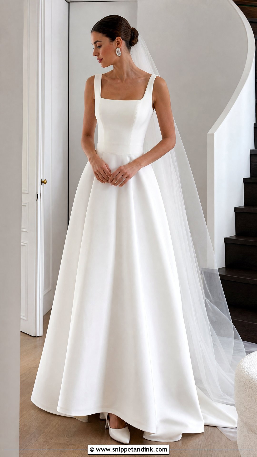 Swedish Square Neck Wedding Dress - Snippet and Ink - 20 Swedish Wedding Dress Ideas