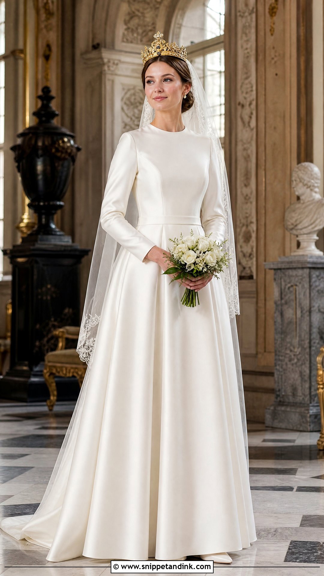 Swedish Wedding Dress With Bridal Crown - Snippet and Ink - 20 Swedish Wedding Dress Ideas