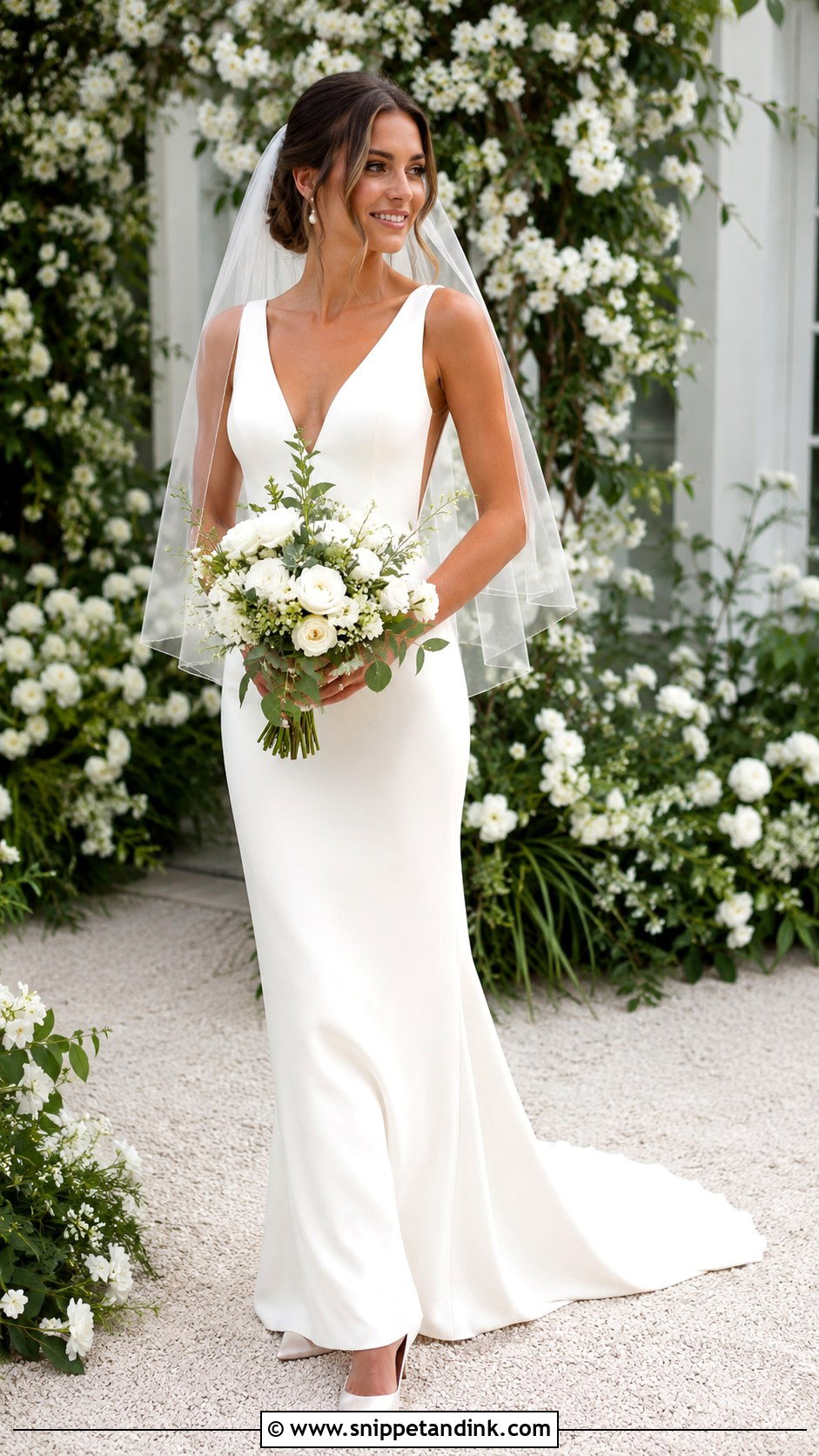 Sweep Train Wedding Dress - Snippet and Ink - 25 Bridal Train Styles