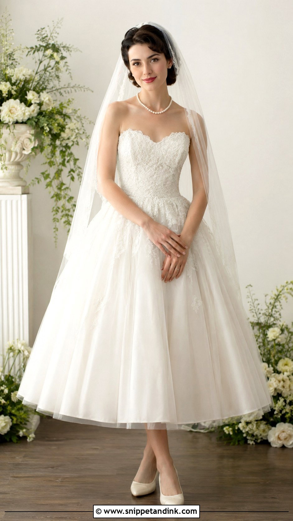 Sweetheart 50s Wedding Dress - Snippet and Ink - 30 50s Wedding Dress Ideas