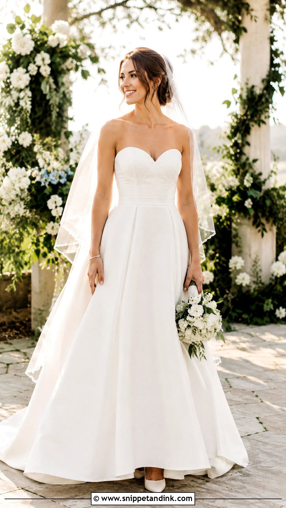 Sweetheart A Line Wedding Dress - Snippet and Ink - 25 Sweetheart Wedding Dress Ideas