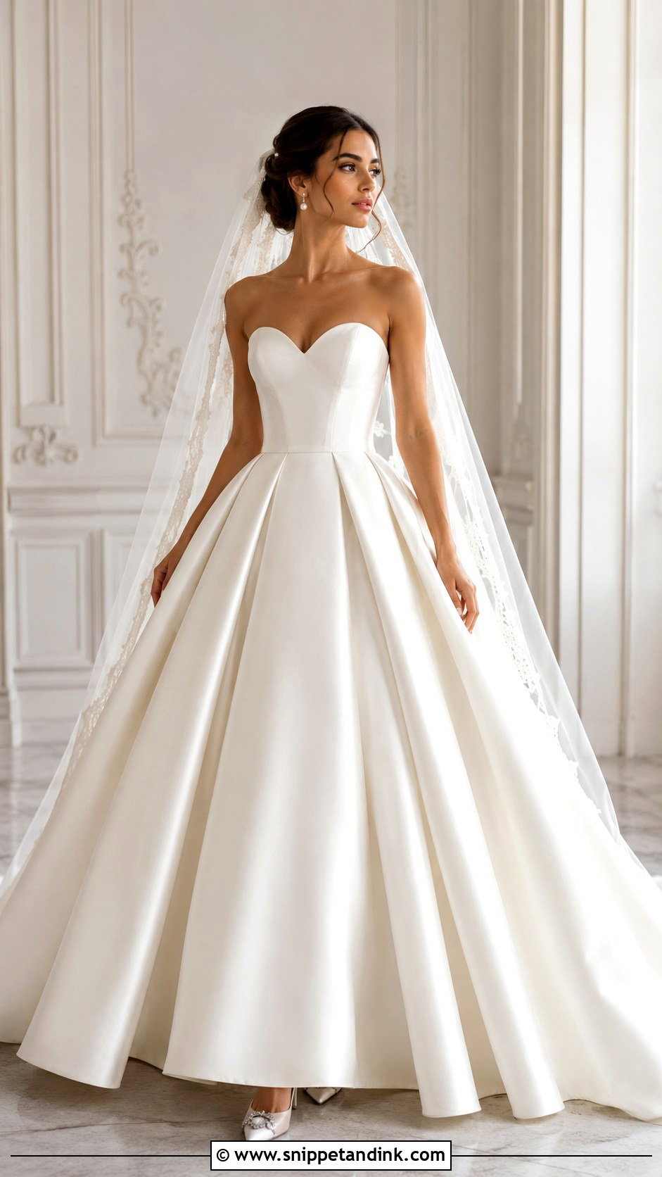 Sweetheart Ball Gown Wedding Dress - Snippet and Ink - 25 Sweetheart Wedding Dress Ideas