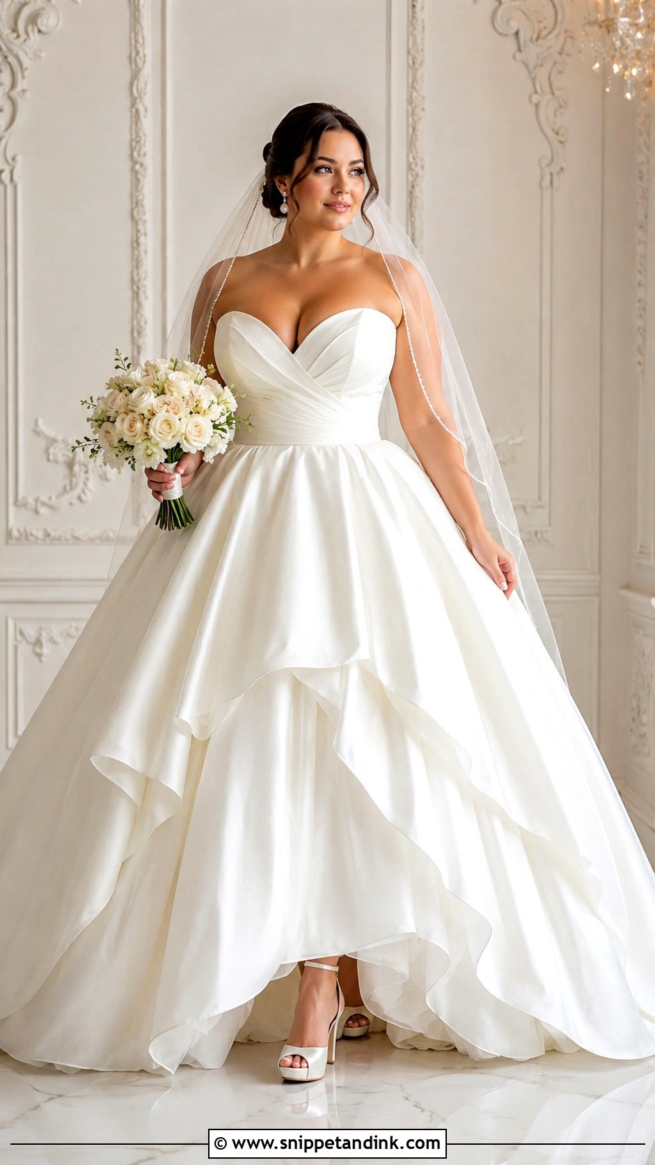 Sweetheart Ball Gown Wedding Dress - Snippet and Ink - 25 Wedding Dress for Big Bust Ideas