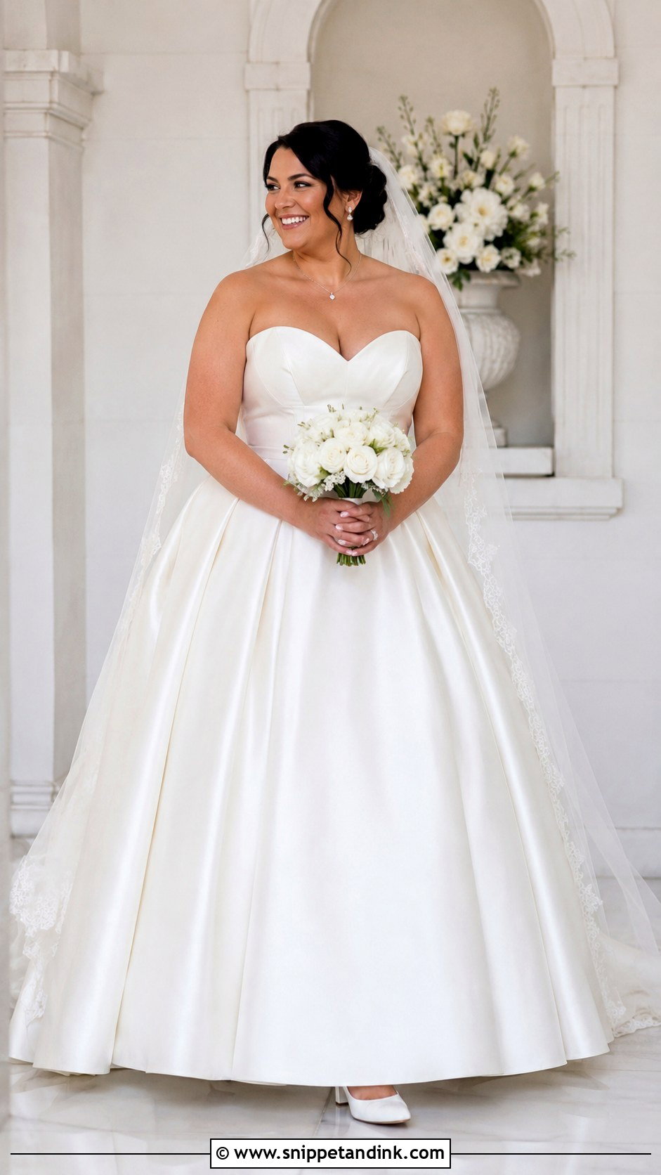 Sweetheart Ball Gown Wedding Dress - Snippet and Ink - 20 Broad Shoulder Wedding Dress Ideas