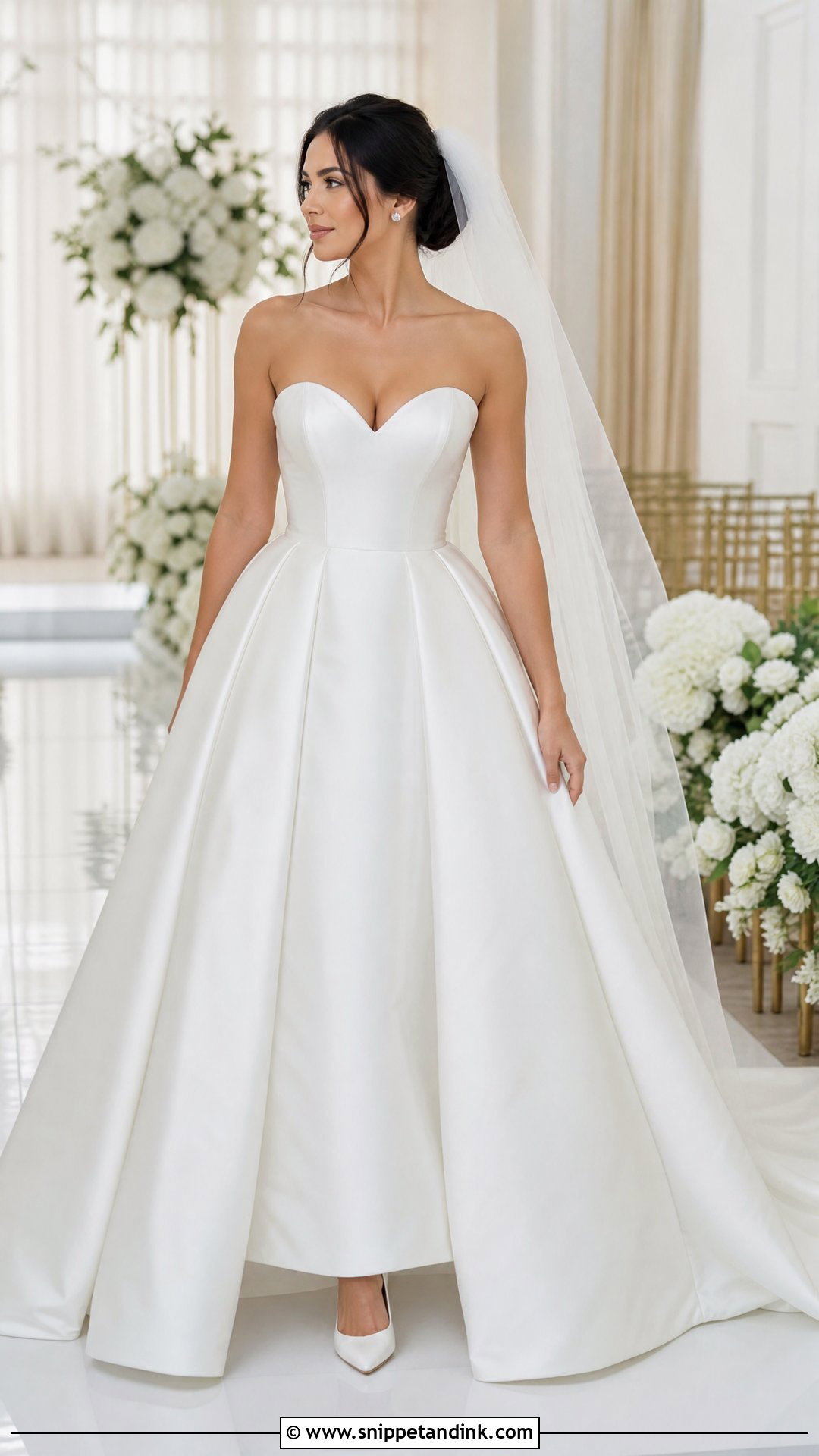 Sweetheart Ball Gown Wedding Dress for Broad Shoulders - Snippet and Ink - 20 Wedding Dresses for Broad Shoulders