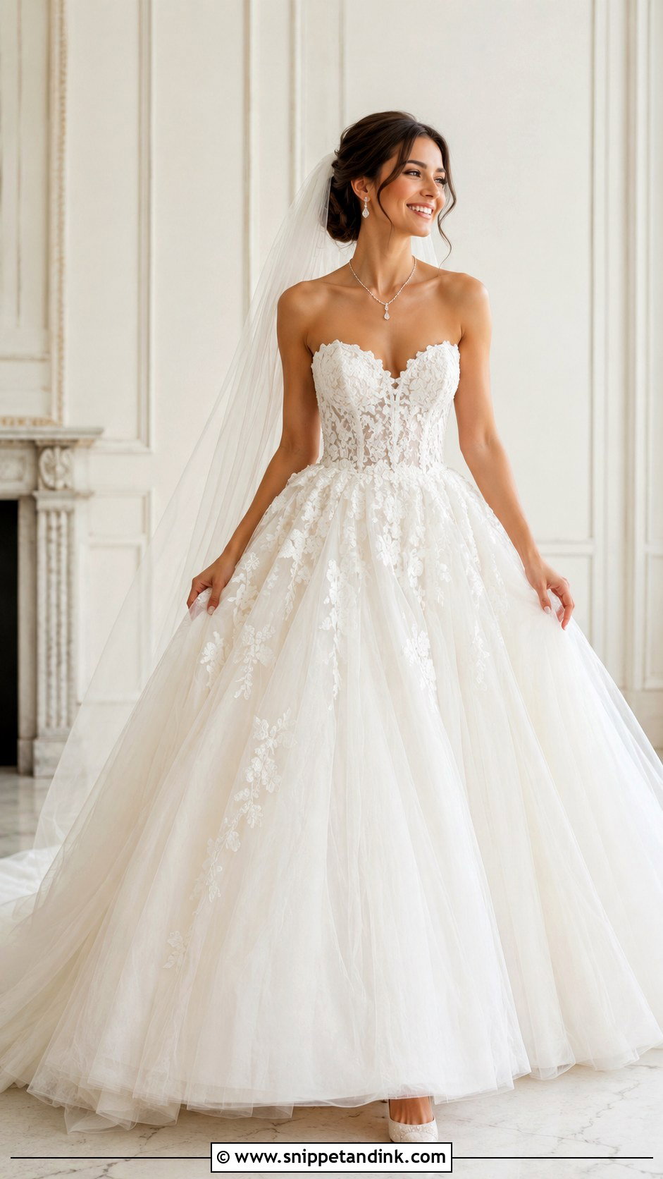 Sweetheart Ballgown Wedding Dress - Snippet and Ink - 25 Elegant Wedding Dress Ballgown Fairytale Ideas