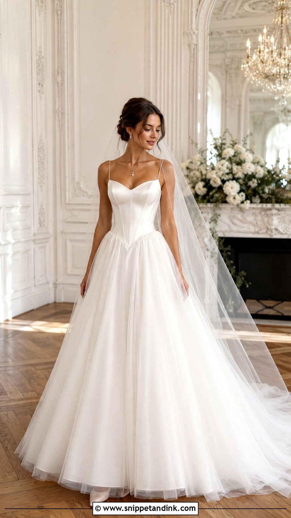 Sweetheart Basque Waist Wedding Dress With Thin Straps - Snippet and Ink - 20 Basque Waist Wedding Dress with Straps Ideas