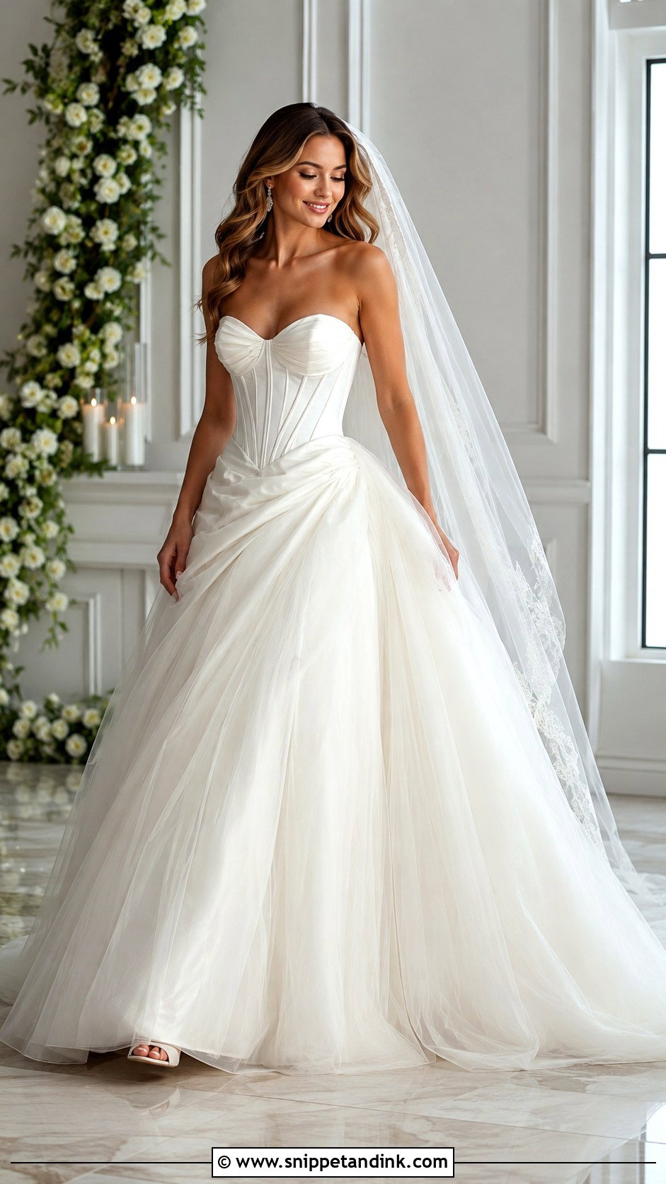 Sweetheart Basque Waist Wedding Dress - Snippet and Ink - 20 Basque Waist Wedding Ideas