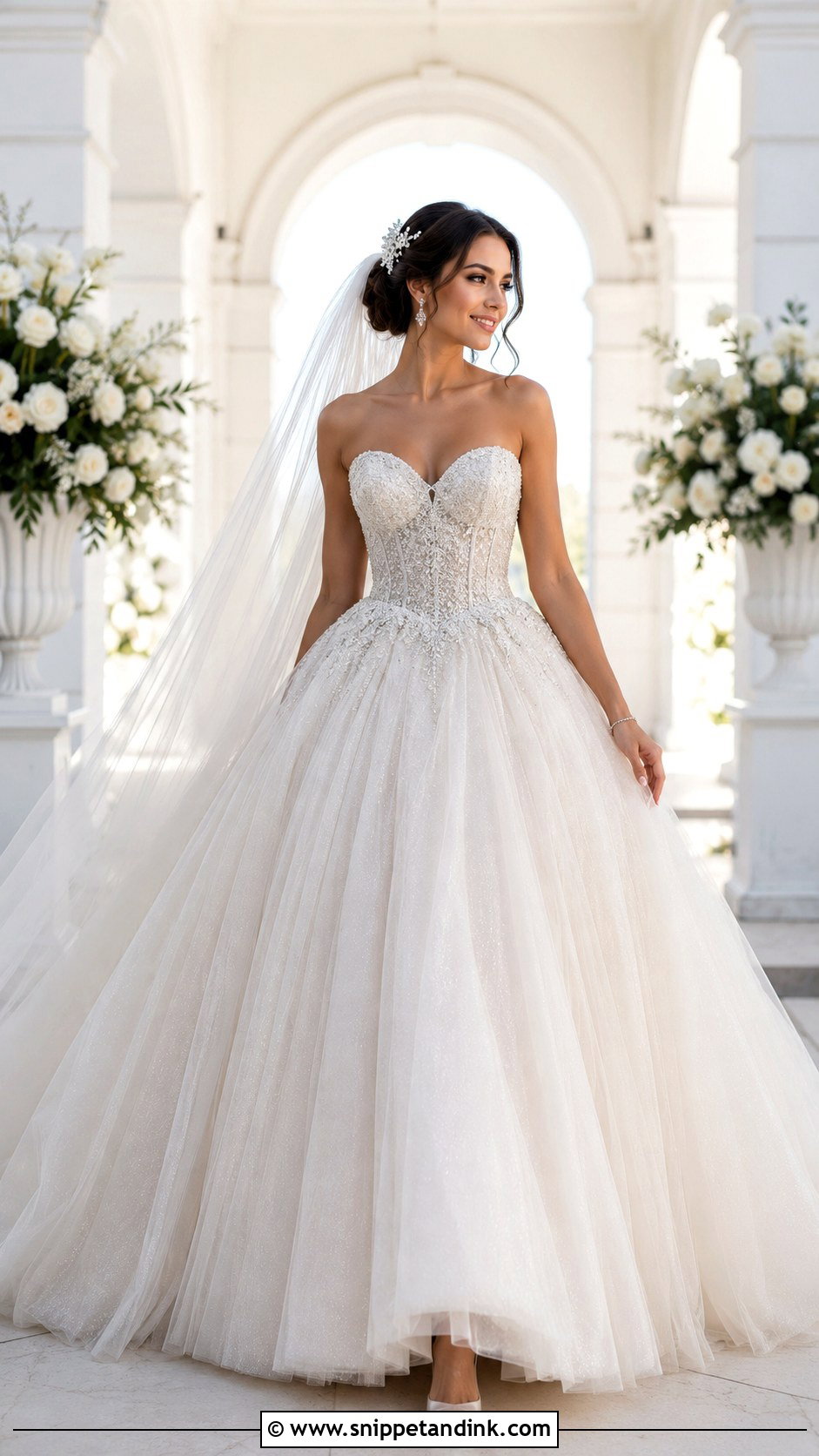 Sweetheart Beaded Princess Bridal Gown - Snippet and Ink - 20 Princess Bridal Gown Ideas