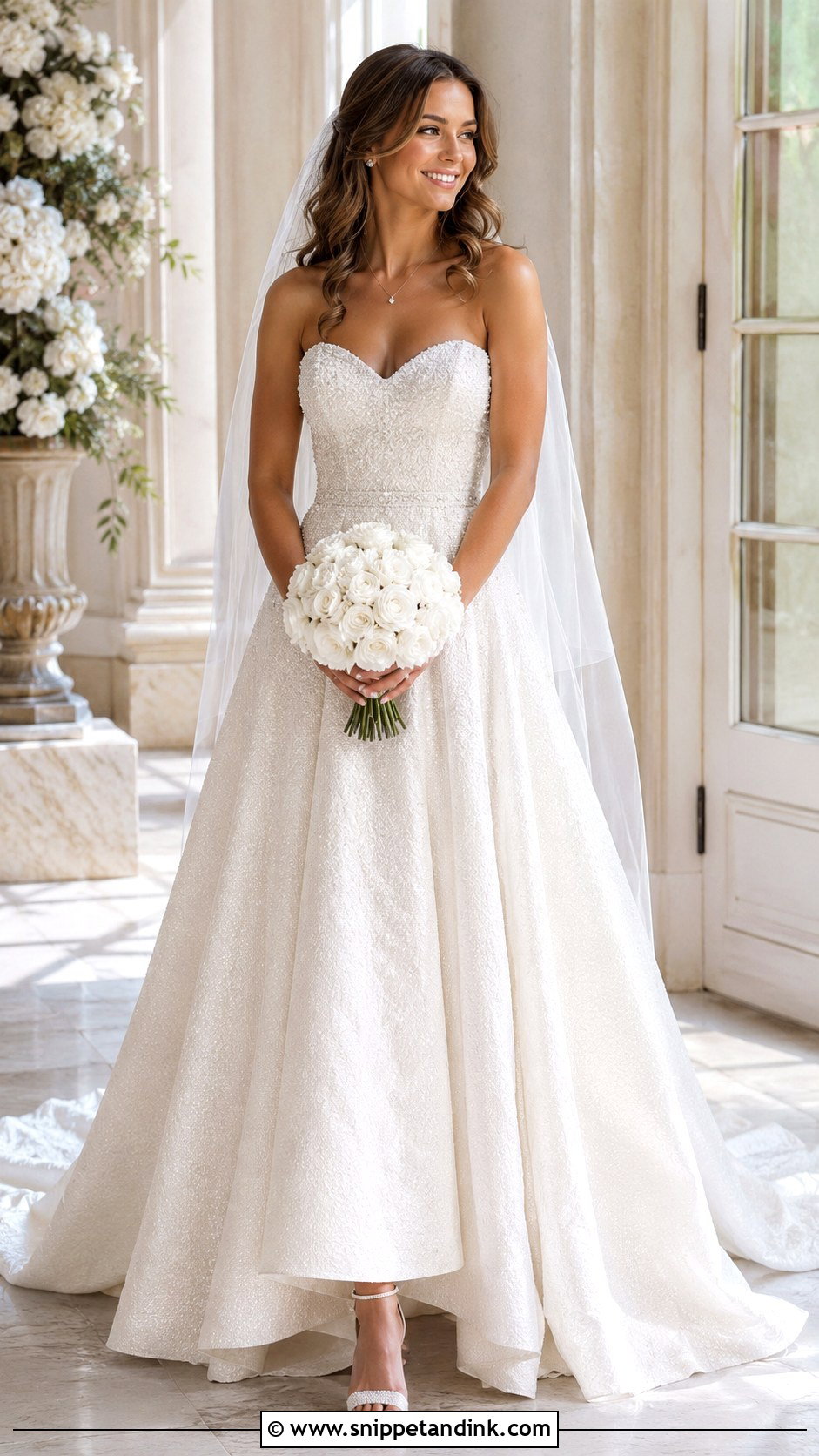 Sweetheart Beaded Wedding Dress - Snippet and Ink - 20 Bling Sparkle Wedding Dresses
