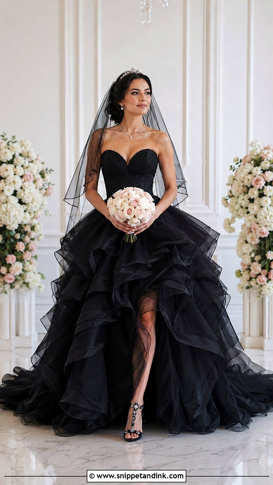 Sweetheart Black Princess Wedding Dress - Snippet and Ink - 20 Black Wedding Dress Princess Ideas