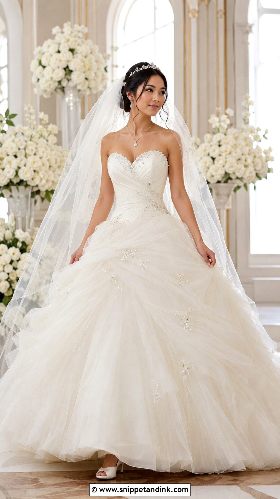 Sweetheart Cinderella Wedding Dress - Snippet and Ink - 20 Cinderella Dress Wedding Ideas