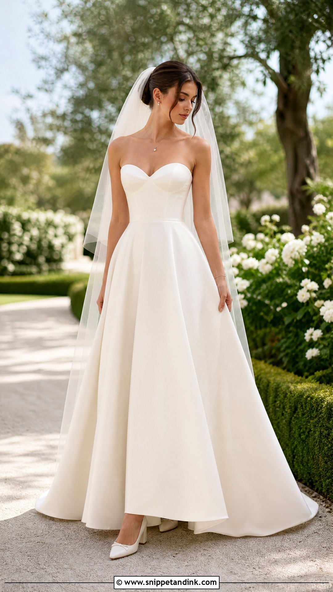 Sweetheart Corset A Line Wedding Dress - Snippet and Ink - 25 Corset Top Wedding Dresses